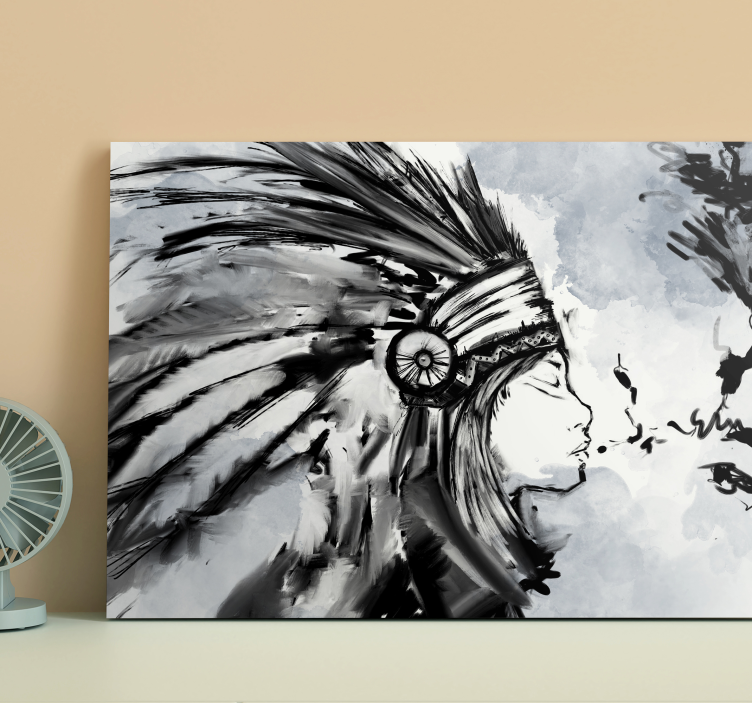 Native American plume canvas art prints - TenStickers