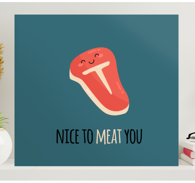 Nice to meat you quotes quote canvas wall art - TenStickers