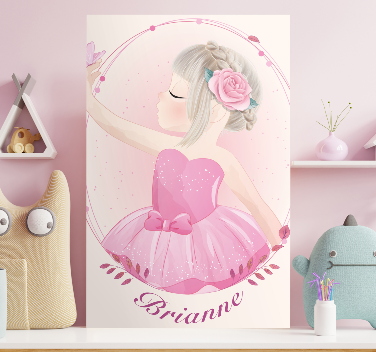 Nursery canvas dancing ballerina girl - TenStickers