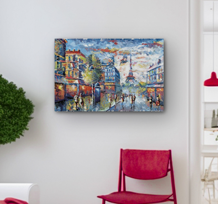 Paris bohemian art watercolor style canvas art - TenStickers