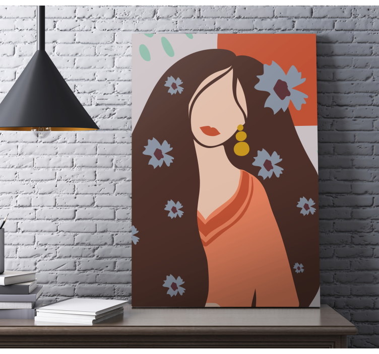 People canvas chic female portrait - TenStickers