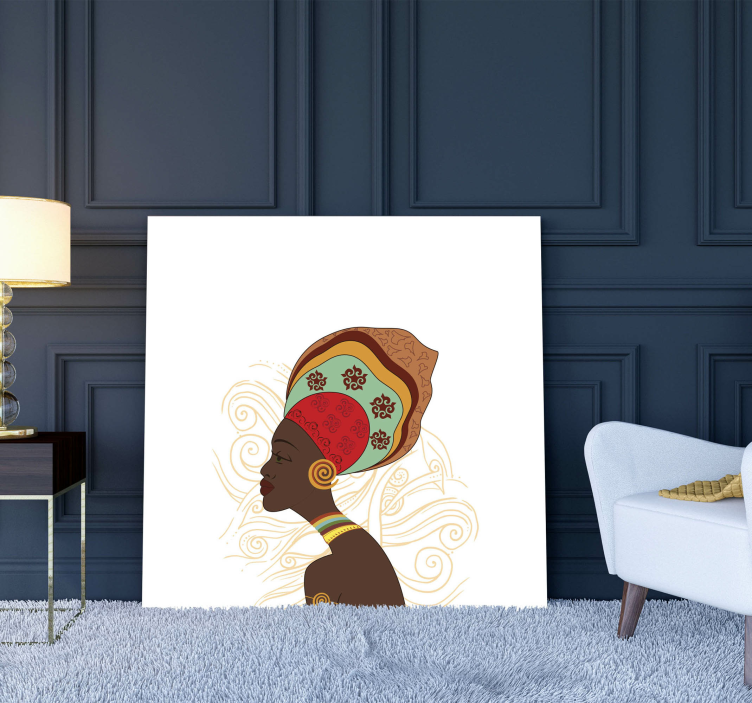 People canvas elegant african silhouette art - TenStickers