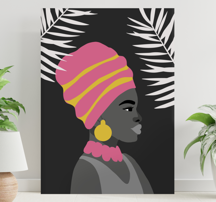 People canvas elegant black woman art print - TenStickers