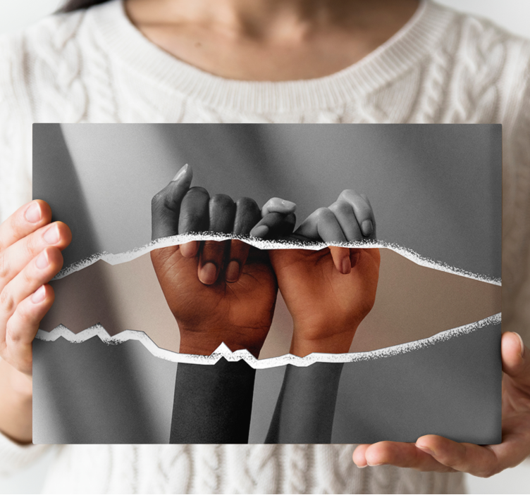 People canvas united hands - TenStickers
