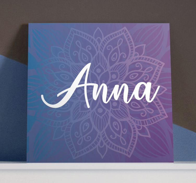 Personalised Mandala canvas wall art - TenStickers