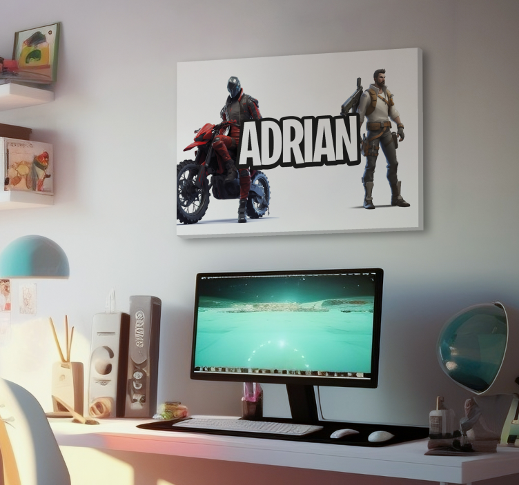 personalized characters name video game canvas art - TenStickers