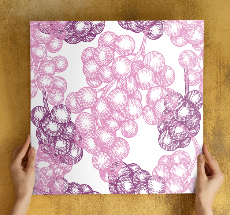 Pink floral pattern flowers canvas - TenStickers