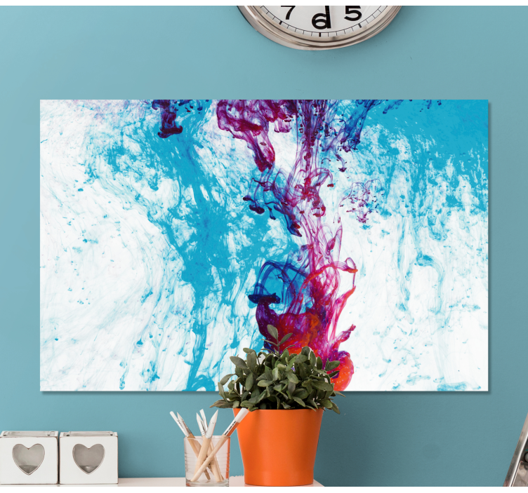 Purple and blue water effect modern canvas - TenStickers