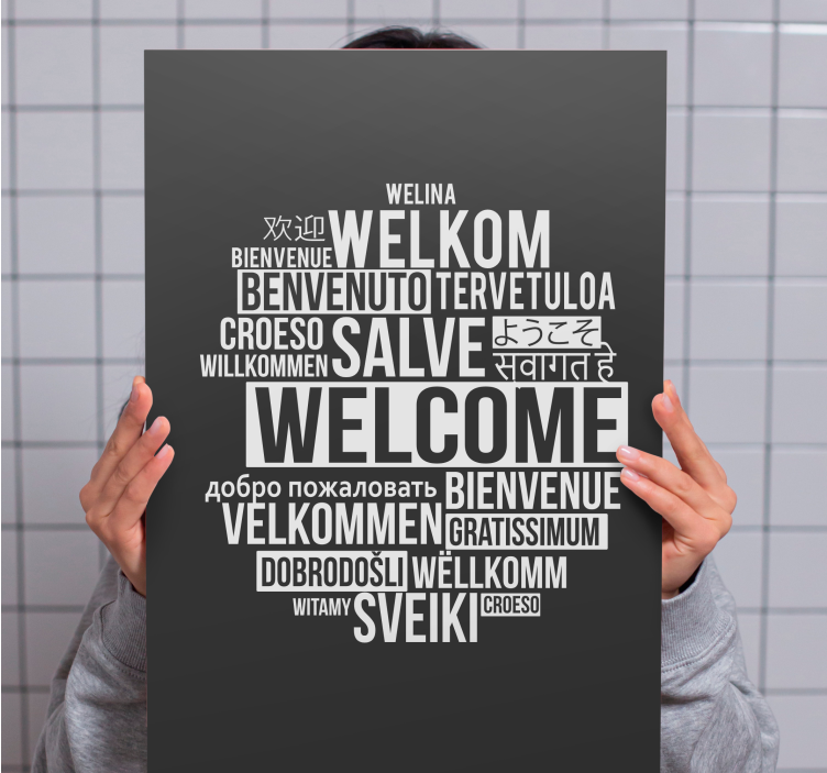 Quote canvas - a warm welcome for everyone - TenStickers