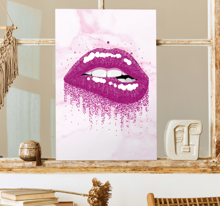 Quote canvas kiss print splash - TenStickers
