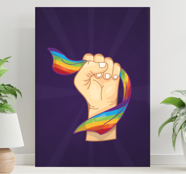 Quote canvas pride fist emblem - TenStickers