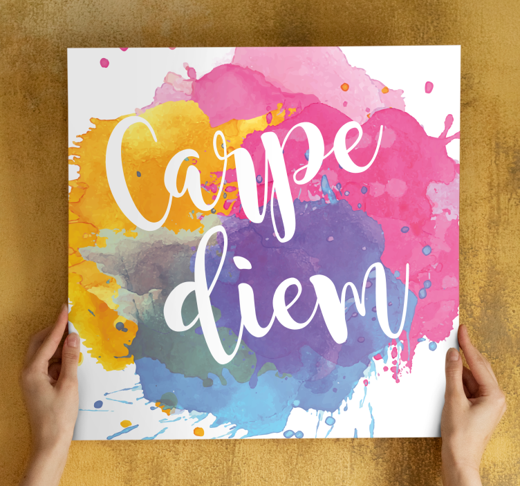 Quote canvas seize the day art - TenStickers