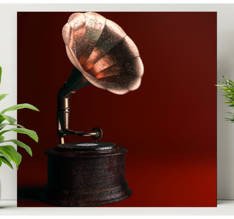 Retro canvas vintage phonograph - TenStickers