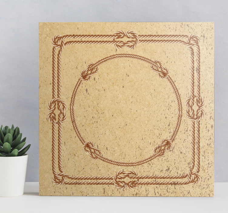 Rope Frame Embossment geometric canvas - TenStickers