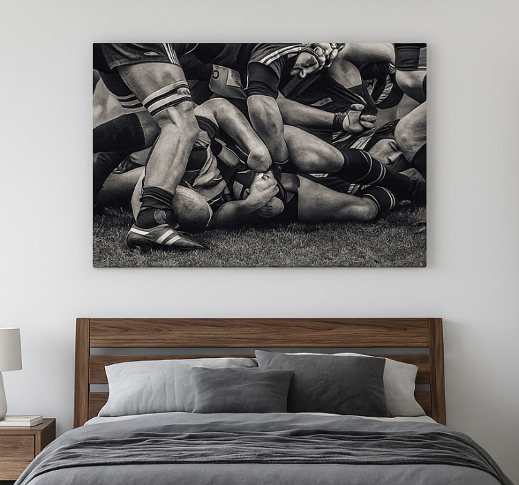 Rugbymen players canvas art - TenStickers