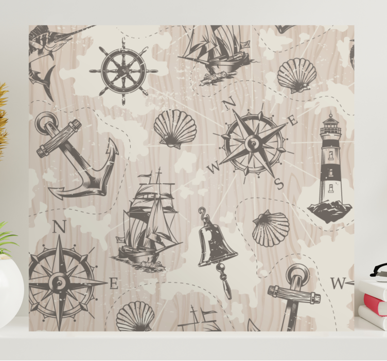 Sailing Nautical Elements canvas print - TenStickers
