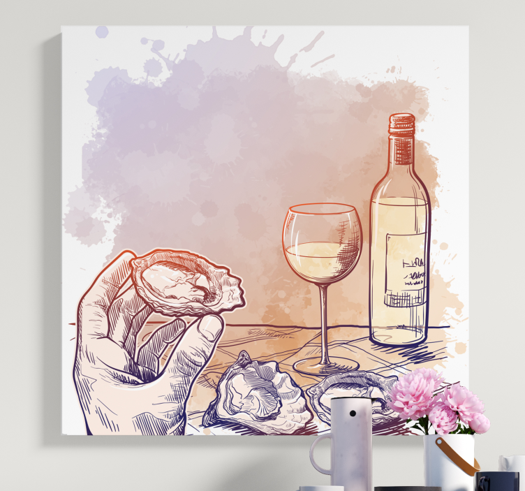 Seafood Indulgence Moments cityscape wall art - TenStickers