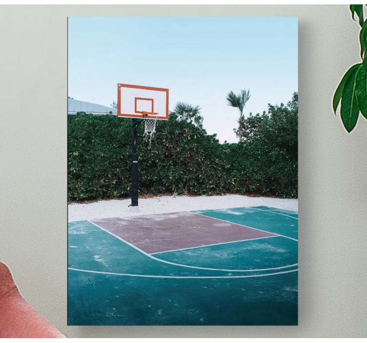 Simple Basketball court home canvas prints - TenStickers