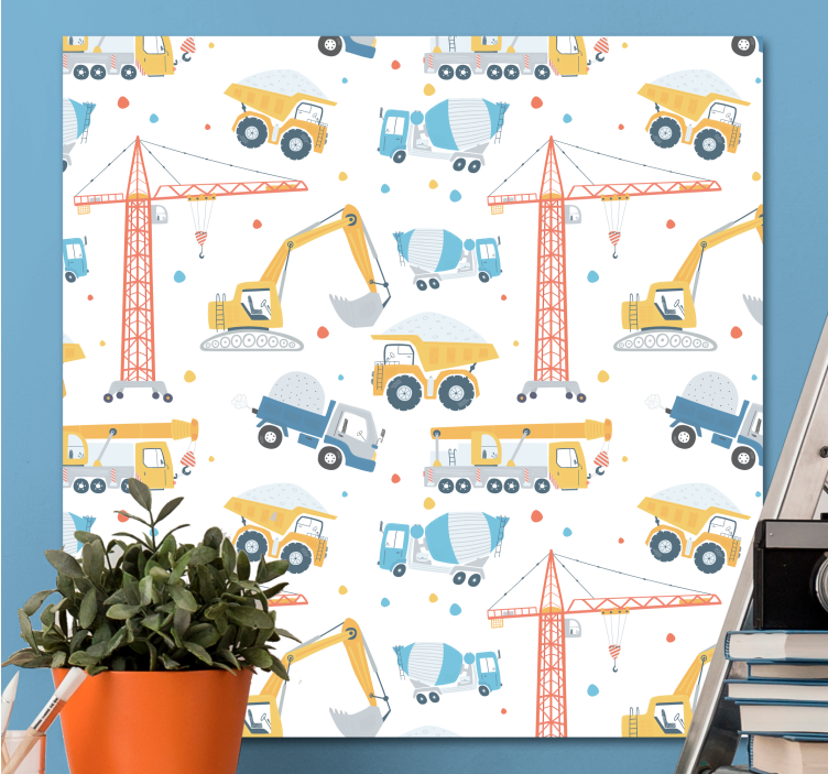 Sports canvas art construction vehicle fun - TenStickers