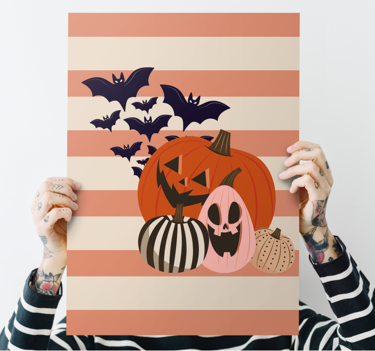 Sports canvas art halloween pumpkin gathering - TenStickers