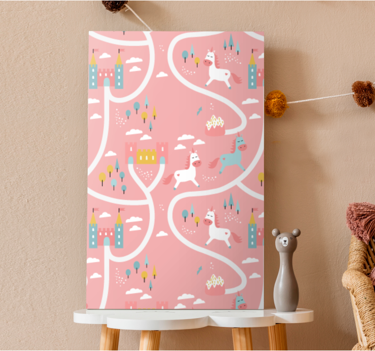 Stag canvas enchanted unicorn adventure - TenStickers
