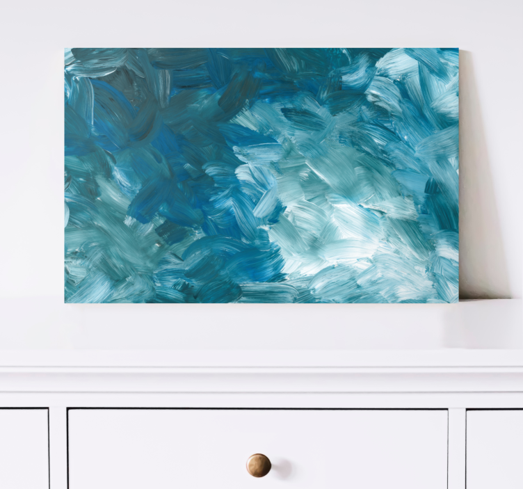 Textured Blue Swirl abstract wall art  1 - TenStickers