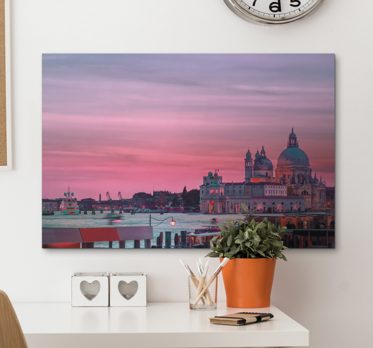 Venetian Sunset Silhouette cityscape wall art - TenStickers