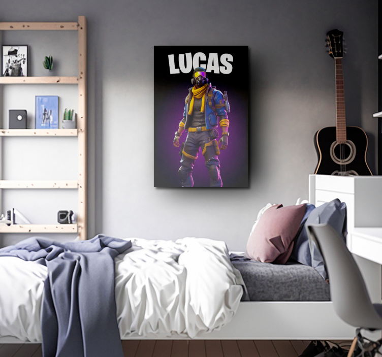 warrior in shades video game canvas art - TenStickers