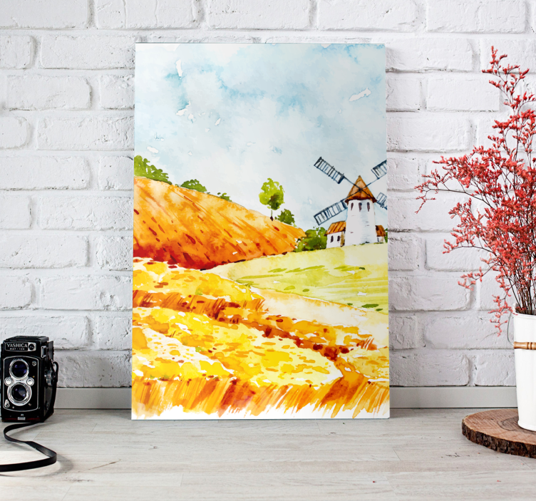 Windmills canvas pictures for living room - TenStickers