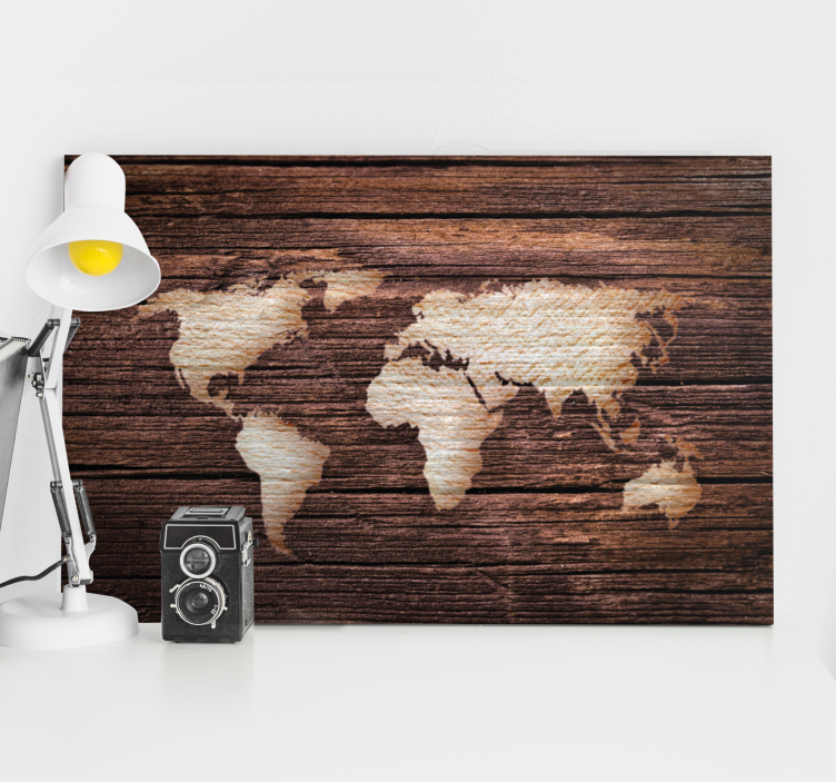 Wooden brown 3D canvas prints - TenStickers