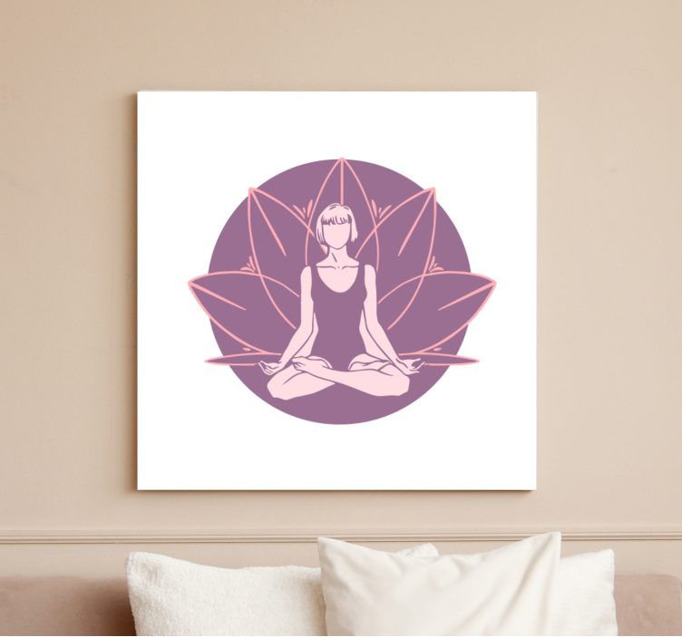 Zen canvas art serenity pose wall decor - TenStickers