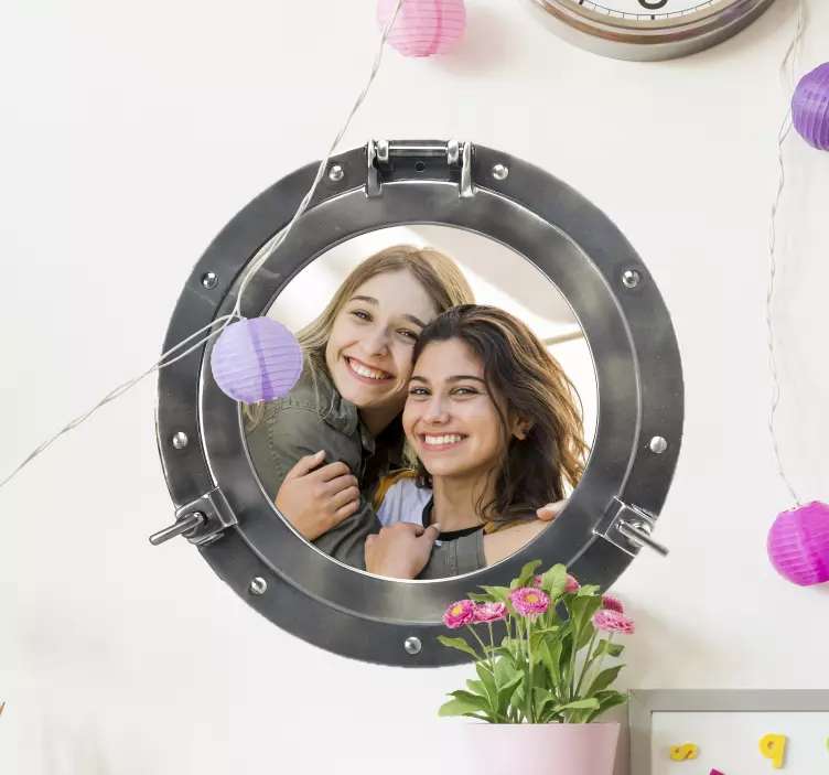 Customisable submarine porthole ocean 3d wall sticker - TenStickers