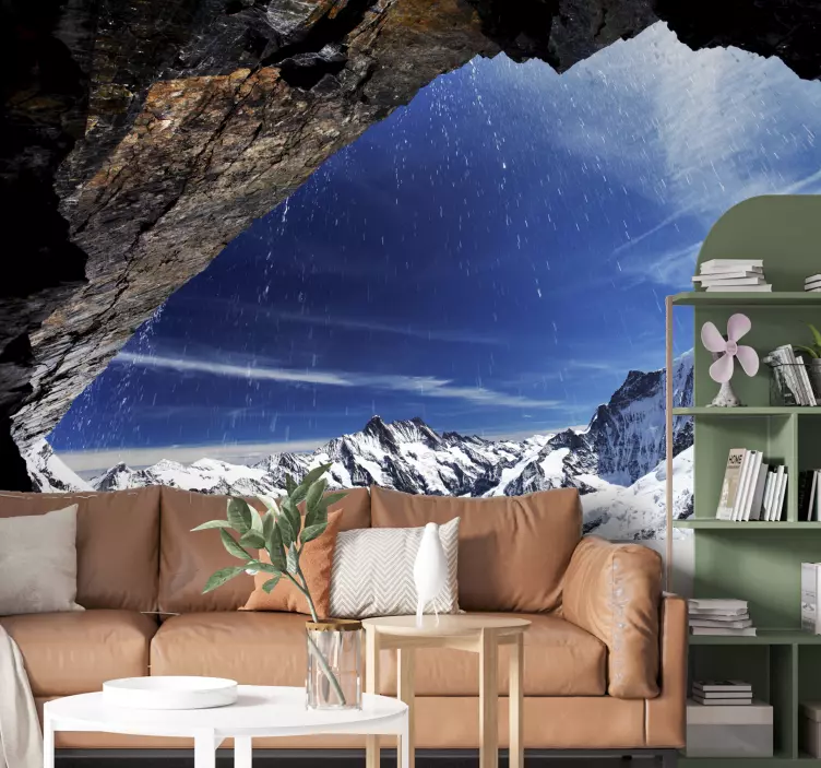 Snow on the Mountain Sticker - TenStickers