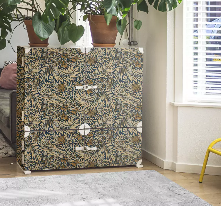 Vintage Floral Pattern furniture sticker - TenStickers