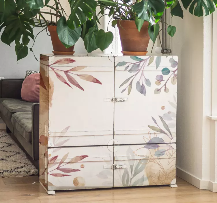 Floral vintage  furniture sticker - TenStickers