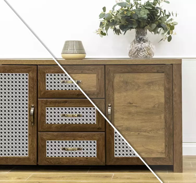 Contemporary leaf pattern furniture sticker - TenStickers