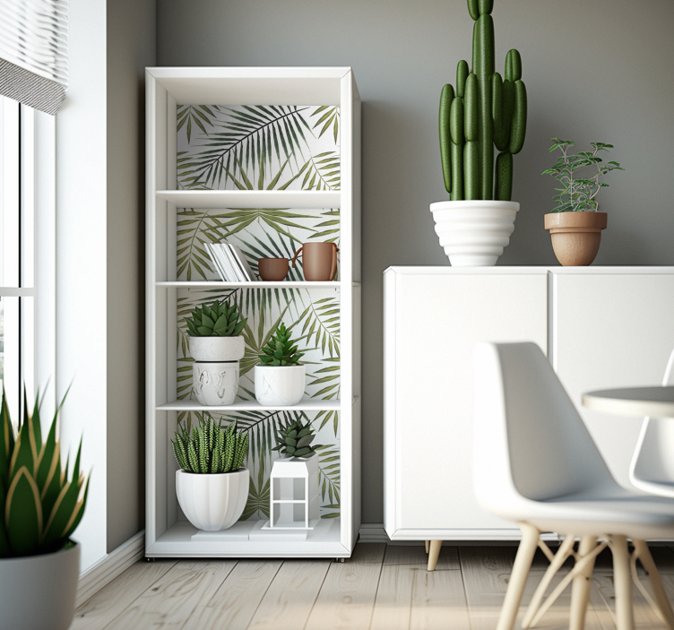 Palm Leaves furniture vinyl sheet decal - TenStickers