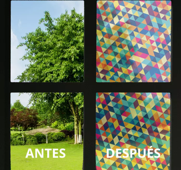 Geometric Translucent window vinyl sticker - TenStickers