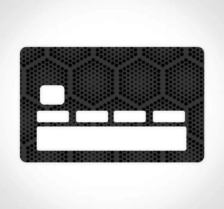 Dark hexagons pattern credit card sticker - TenStickers
