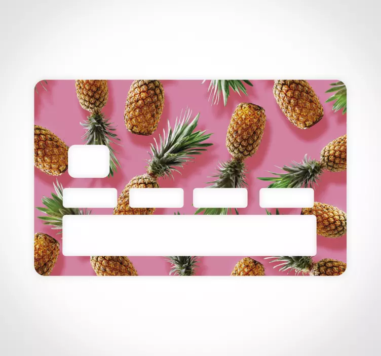 Pineapple pattern credit card sticker - TenStickers