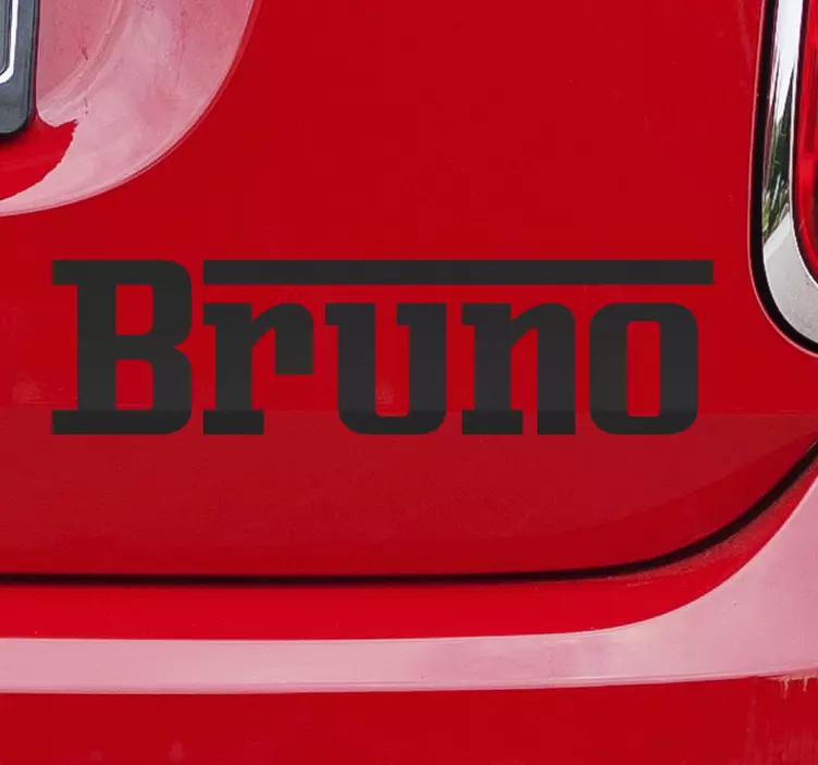 Personalised Ferrari font name car sticker - TenStickers