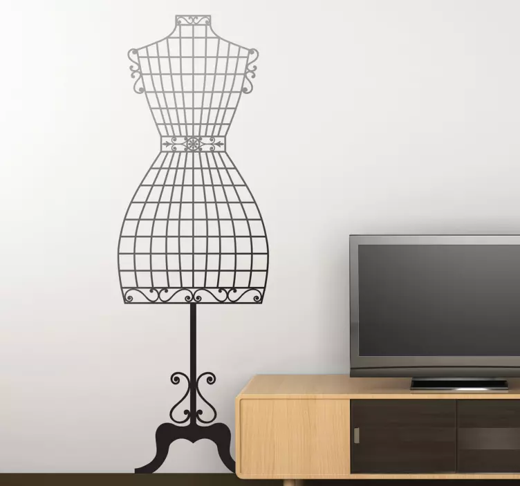 Couture Mannequin Wall Sticker - TenStickers
