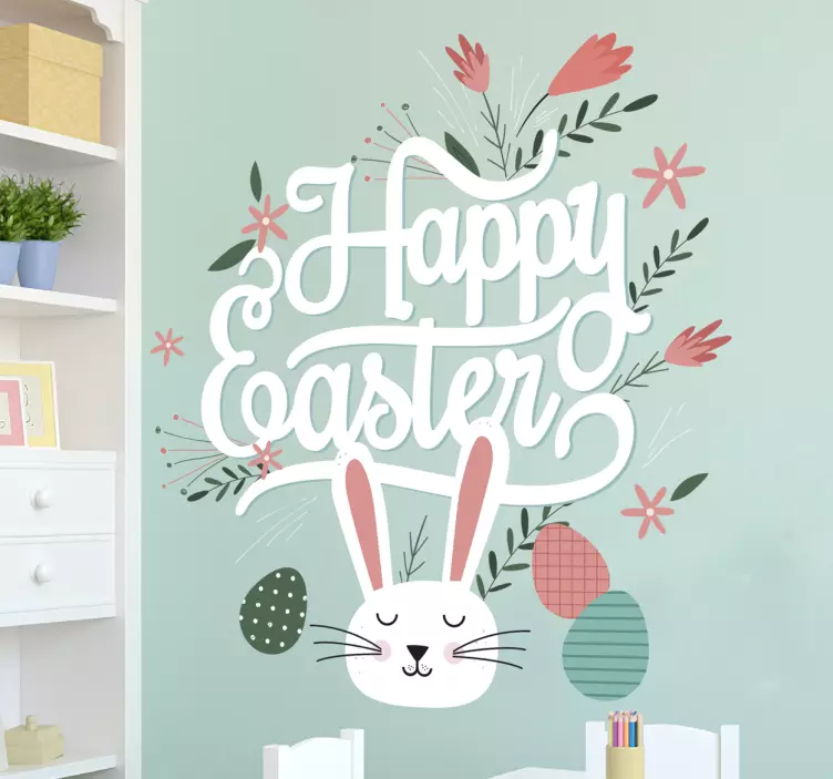 Happy Easter Wall Sticker - TenStickers
