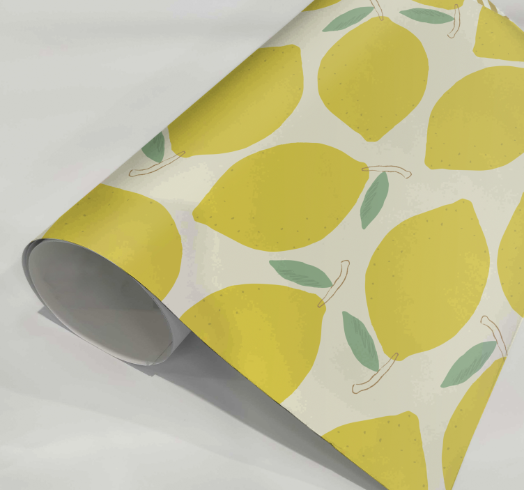lemon pattern fruit sticker - TenStickers