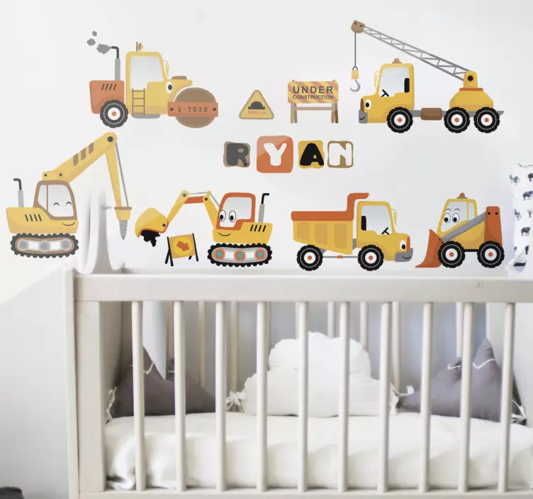Digger Set toy wall  ticker - TenStickers