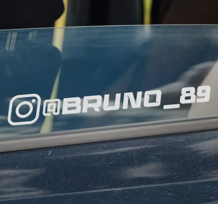 "racing" instagram car sticker - TenStickers