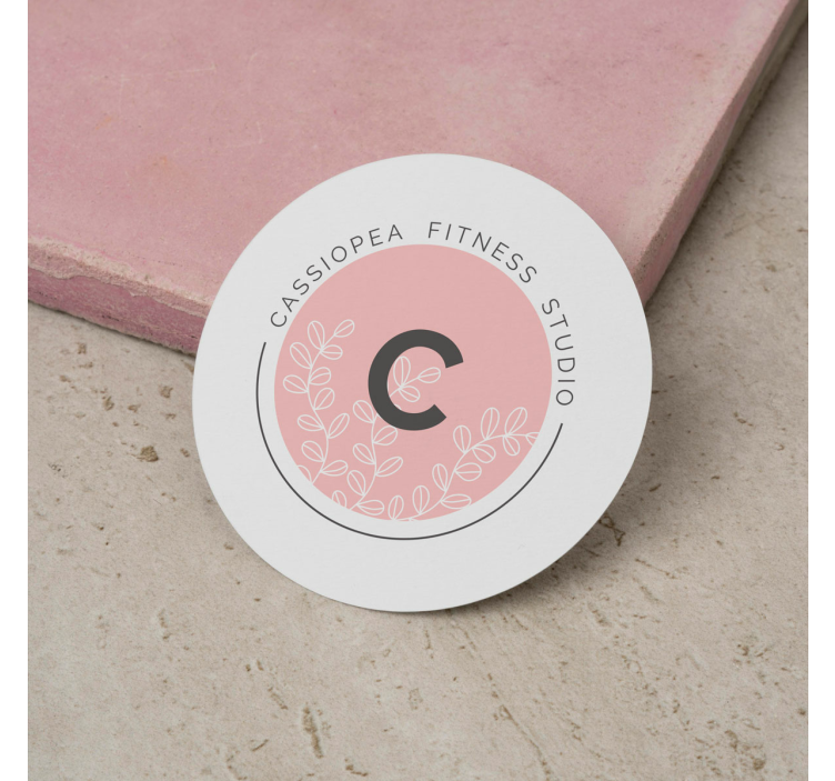 Personalised circle with logo office wall sticker - TenStickers