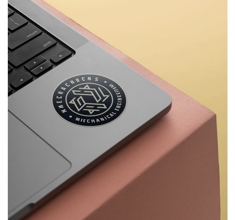 Personalised circle with logo office wall sticker - TenStickers