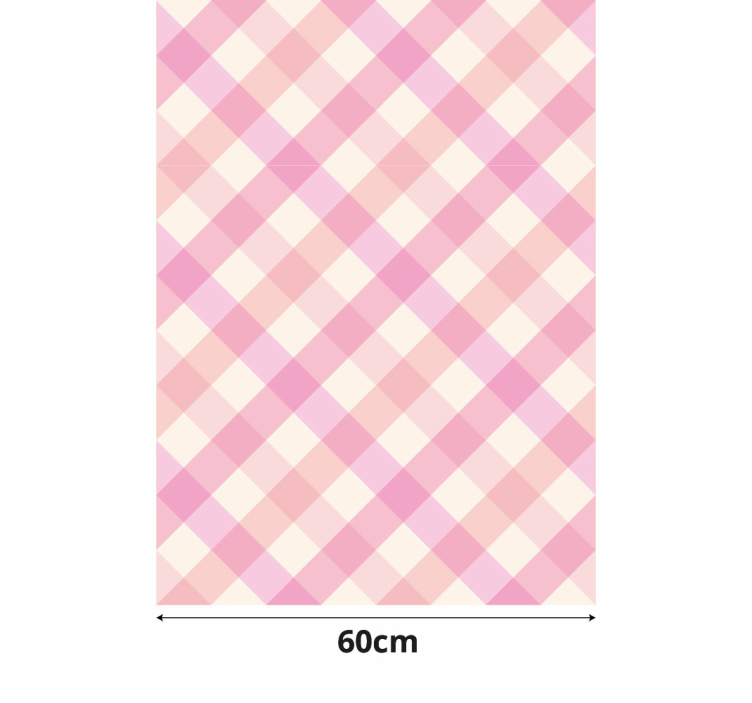 Fridge sticker pink checkered pattern - TenStickers