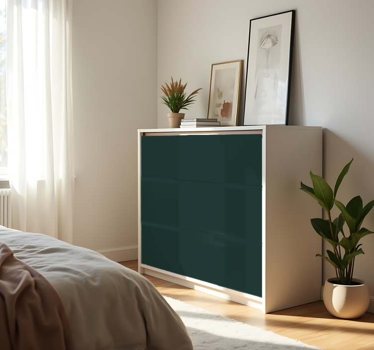 Matte Dark Green plain sticker - TenStickers